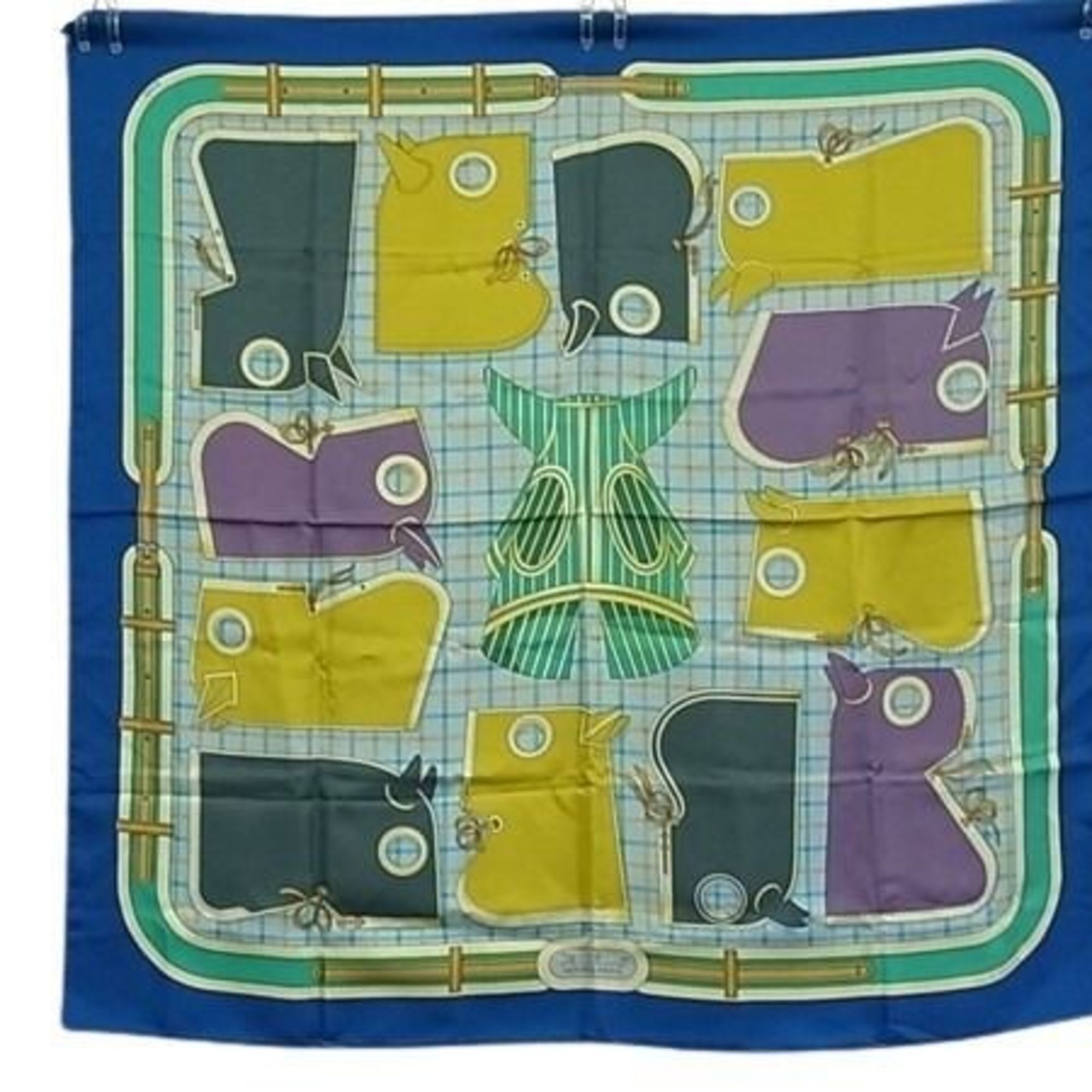 Hermes Carr 90 Scarf, Multicolor Silk, Women's, Camails